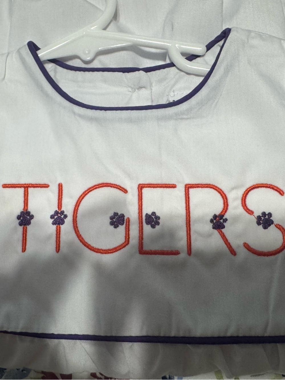 Clemson Tigers Toddler Baby Girl Boy Bubble Embroidered 18-24 M / 2T Boutique